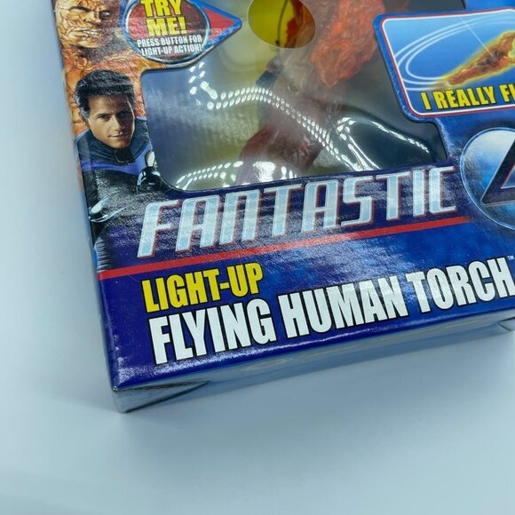 Fantastic 4 Light Up Flying Human Torch Action Figure - Picture 2 of 9